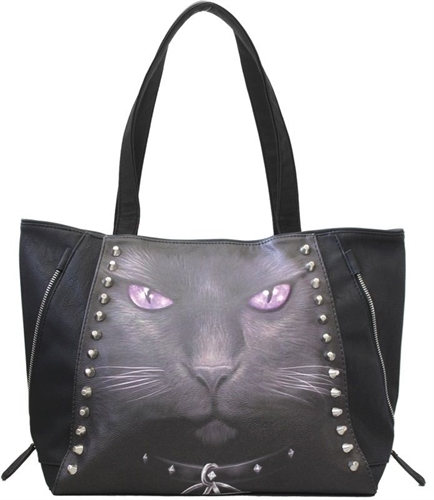 Spiral - Black Cat Tragetasche