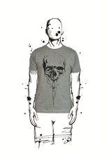 Amoklines - Sketch Skull, T-Shirt